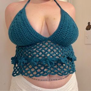 Blue Crochet Mermaid Top 🧜🏻‍♀️🪷